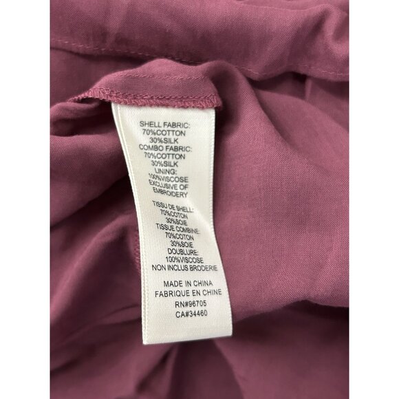 REBECCA TAYLOR $495 Women's 14 Short Sleeve Dot Embroidery Dress Jam Silk Blend - Picture 11 of 16